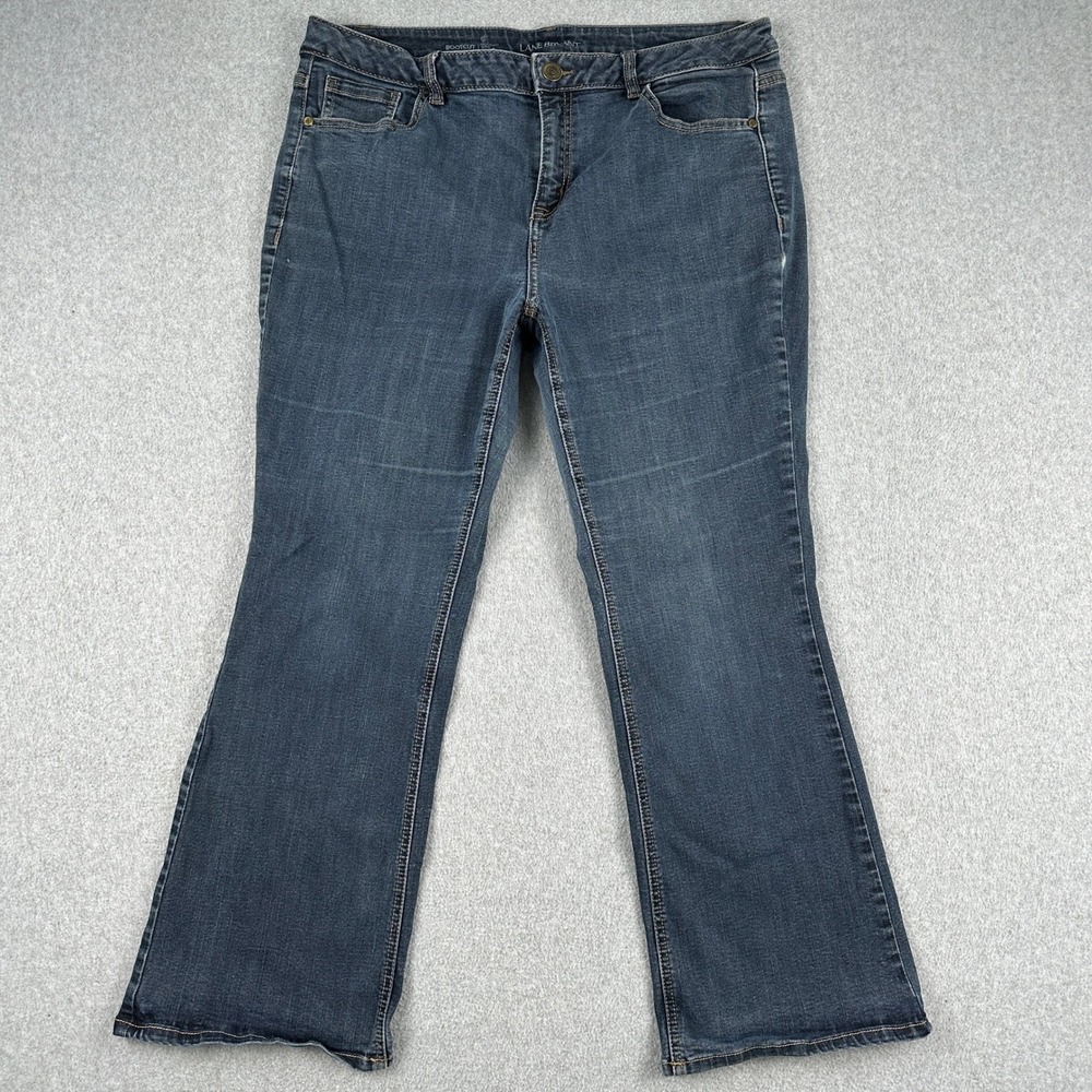 Lane Bryant Jeans Women 18 Short Blue Genius Fit Bootcut Denim Stretch Casual